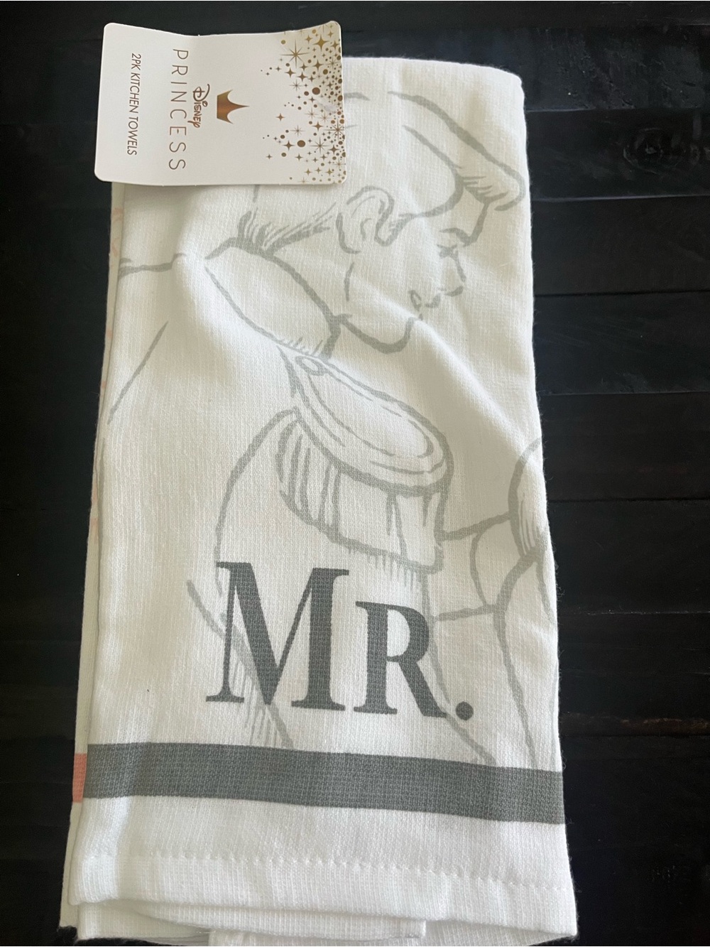 NWT Disney Cinderella and Prince Charming Mr. & Mrs. Kitchen Towel